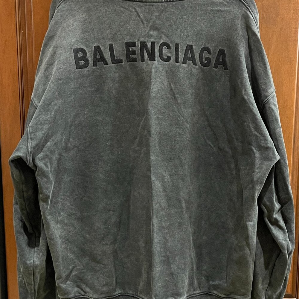 Balenciaga Faded Oversized Embroidered Sweater XL YSL Gucci Laurent Balmain Dior